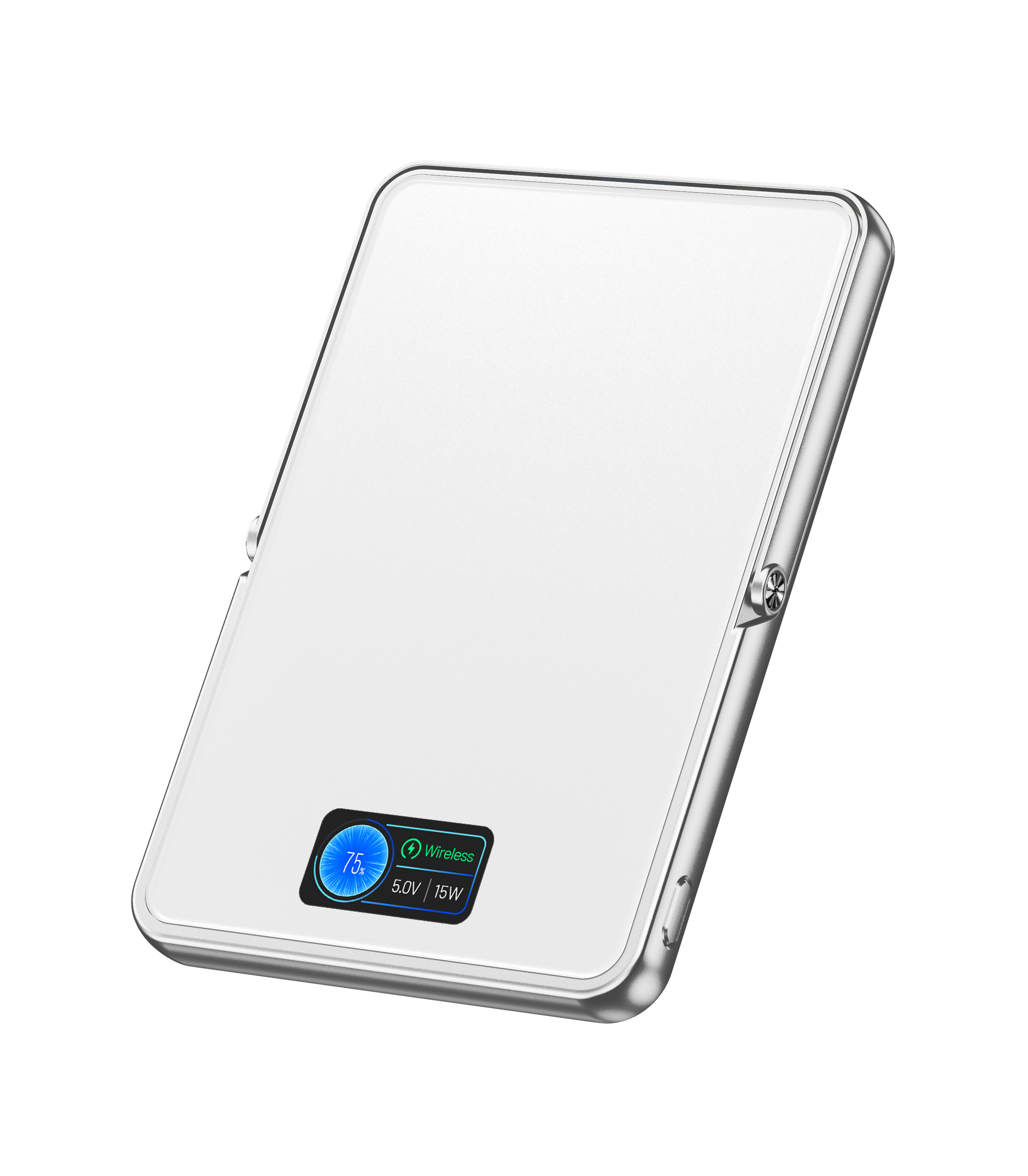M0U Qi2 5000mAh Ultra-thin 8.7MM TFT Magsafe Power Bank With Holder