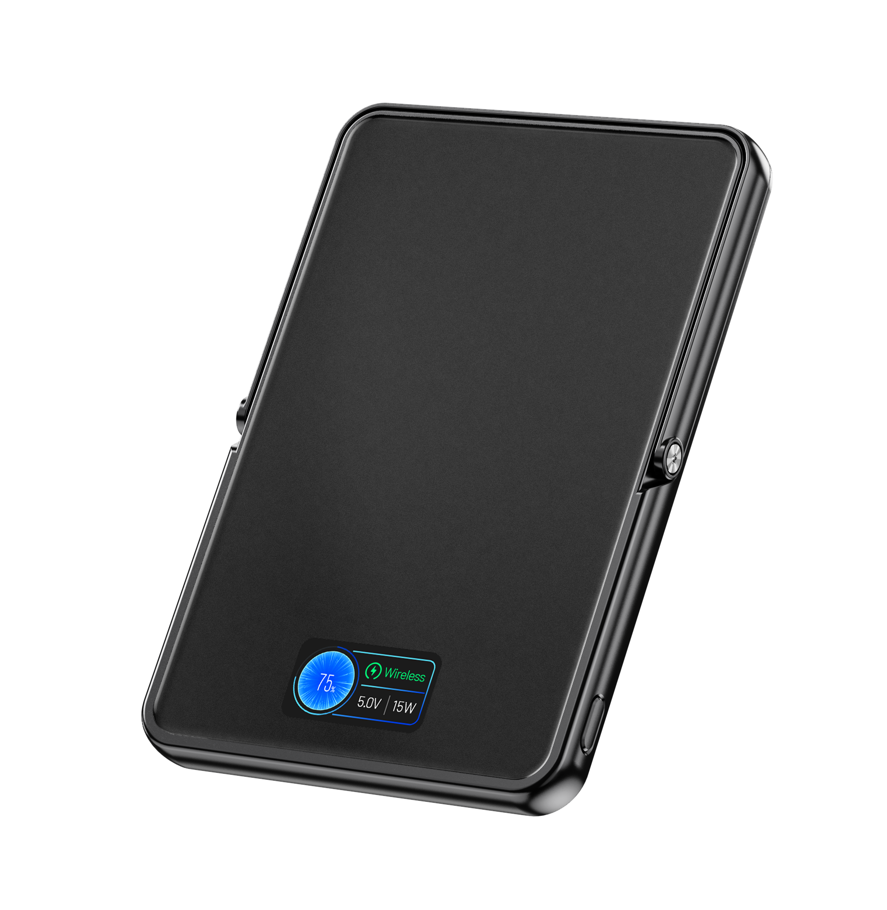 M0U Qi2 5000mAh Ultra-thin 8.7MM TFT Magsafe Power Bank With Holder