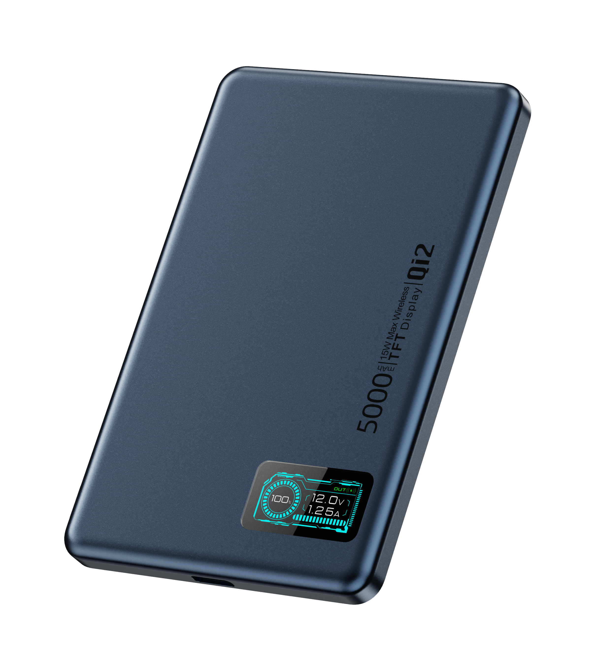 M0 Qi2 5000mAh PD20W Aluminum Ultra-thin 8.5MM TFT Magsafe Power Bank 