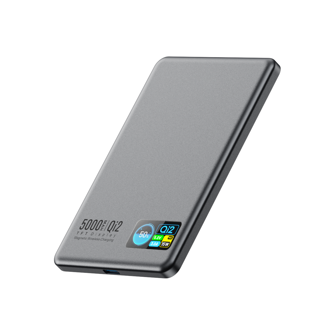 P6 5000mAh PD20W Aluminum Ultra-thin 8.7MM TFT Magsafe Power Bank