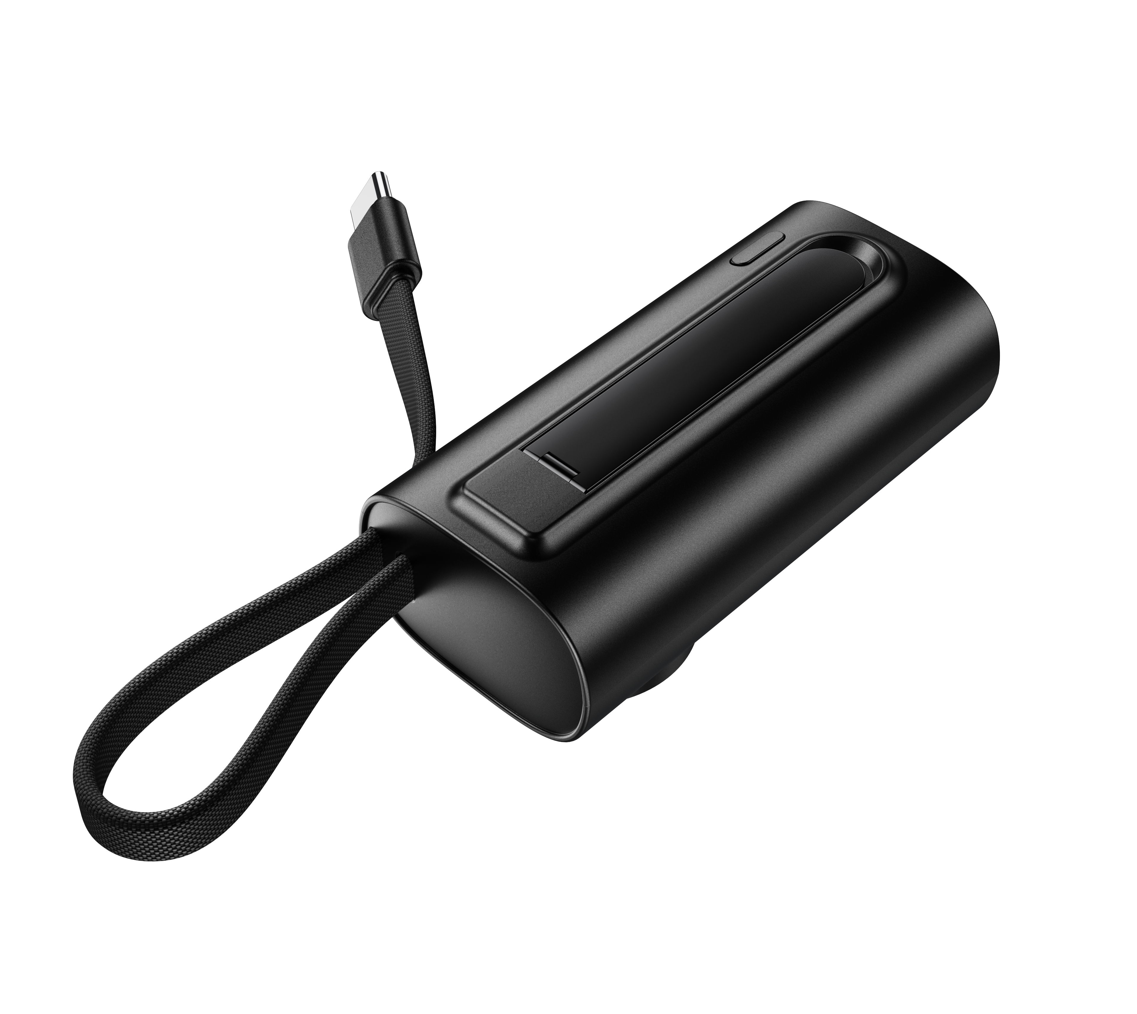M23 5000mAh Multifunctional Capsule Power Bank with TFT Display With Cable &Stand