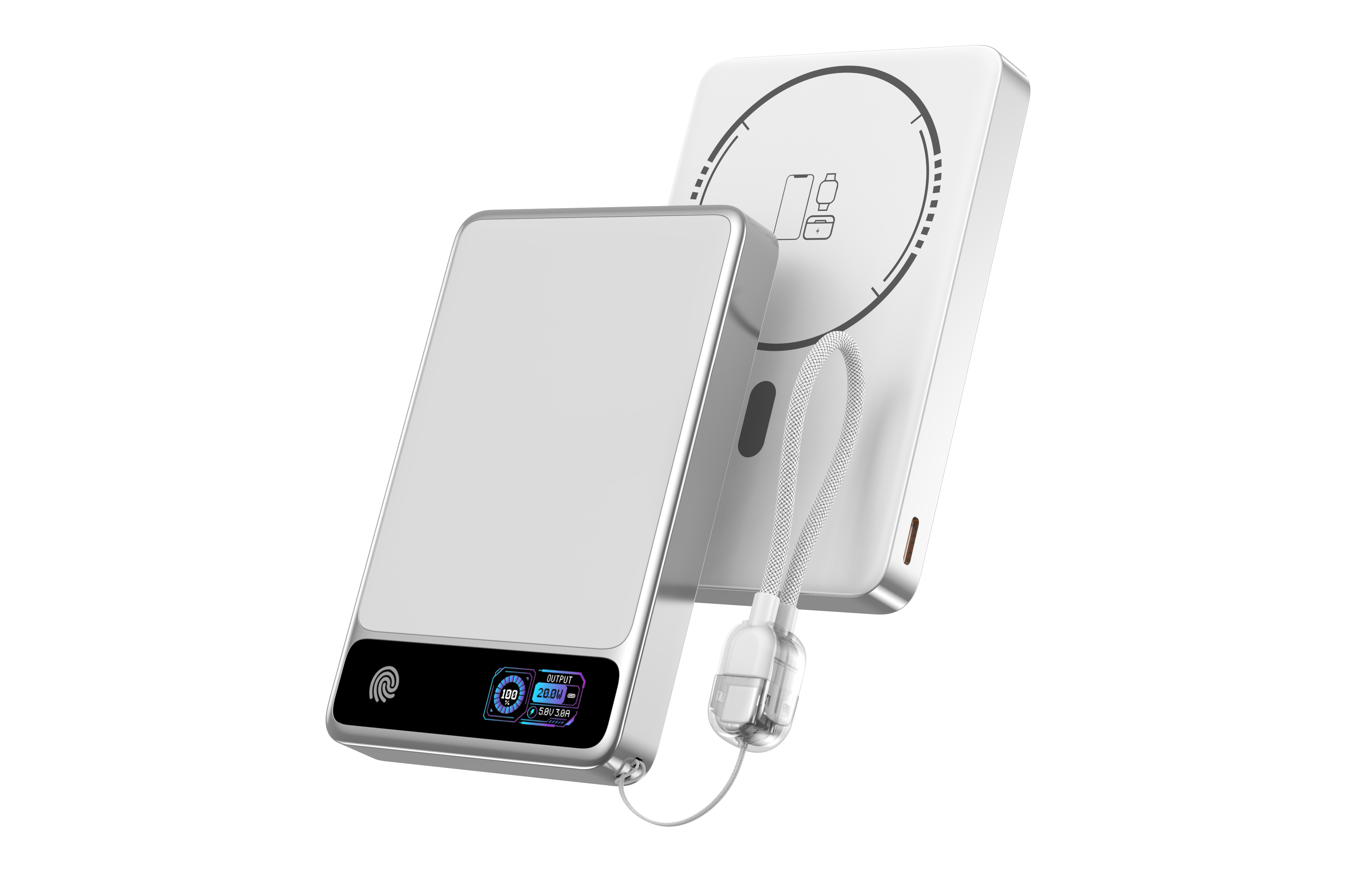 DJ01/DJ02 5000mAh/10000mAh TFT Magsafe Power Bank With Premium Finish