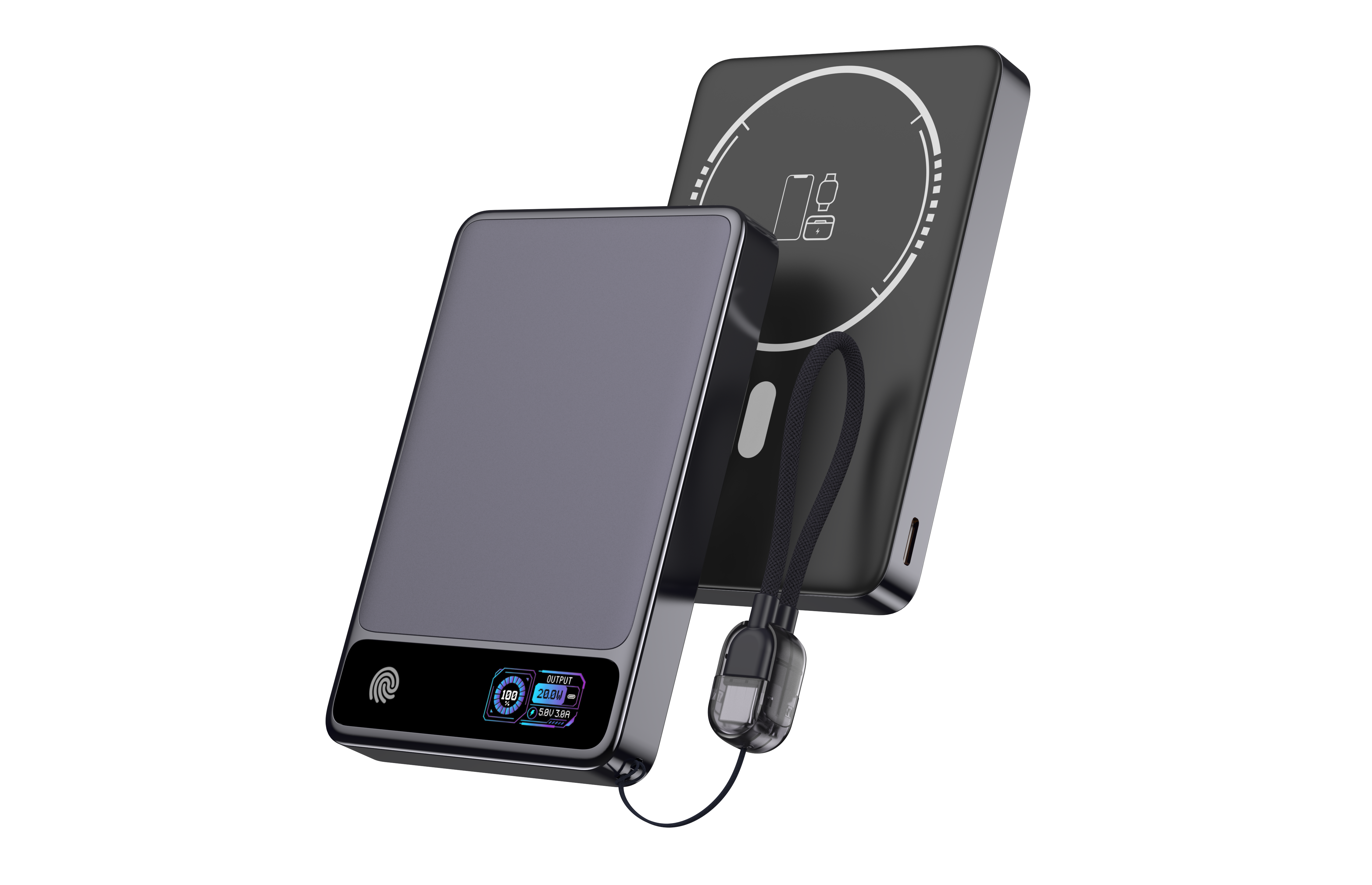 DJ01/DJ02 5000mAh/10000mAh TFT Magsafe Power Bank With Premium Finish