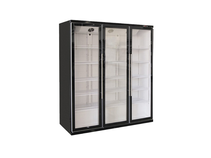 Glass door wine and beverage display cabinet