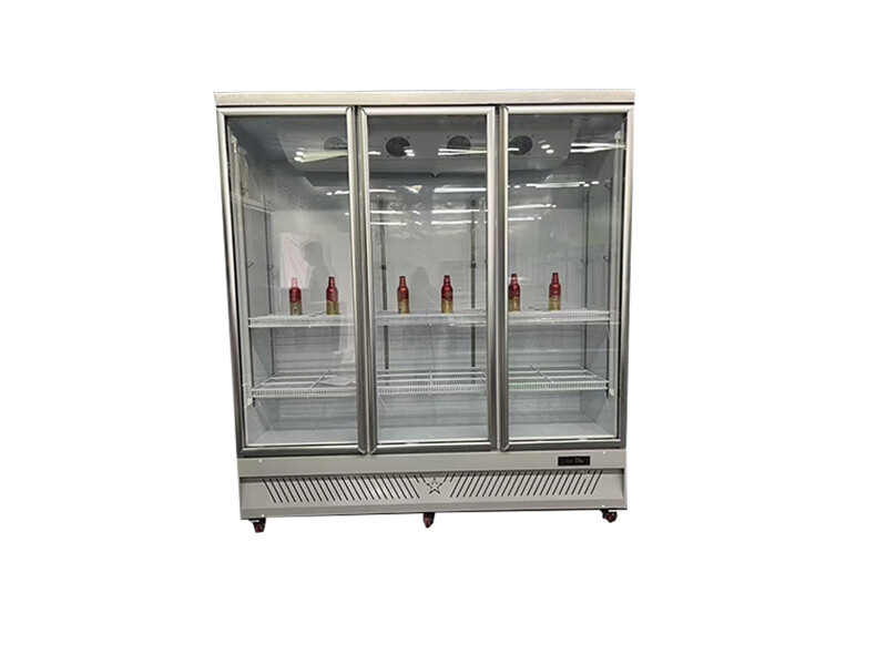 Commercial vertical glass door refrigerated display cabinet