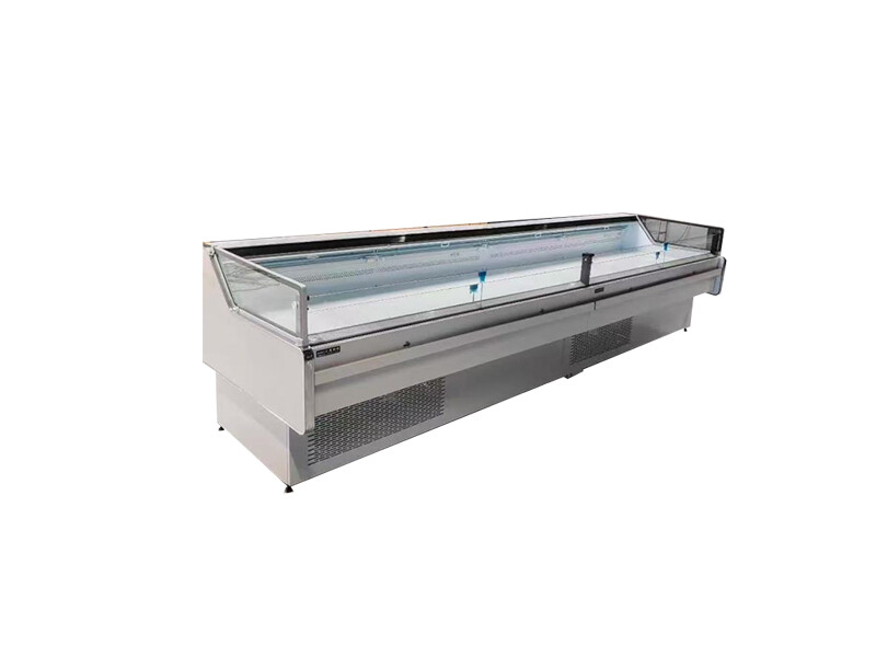 Right angle fresh meat display cabinet