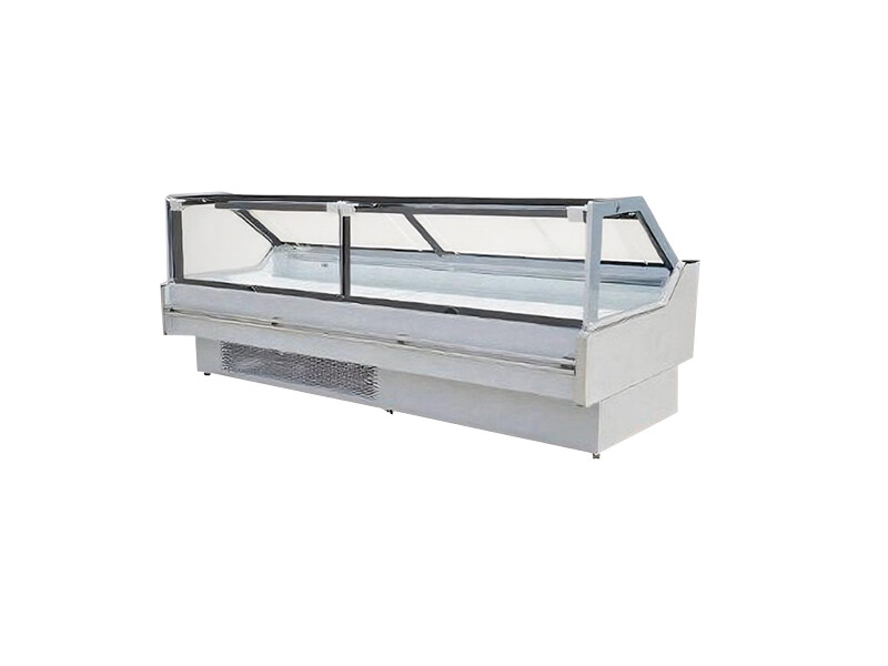 Commercial right angle cooked food display cabinet