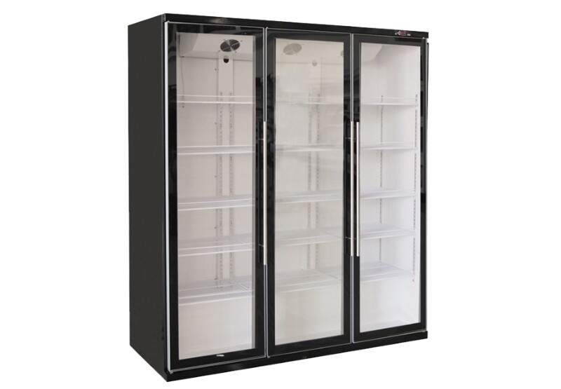Glass door vertical refrigerator