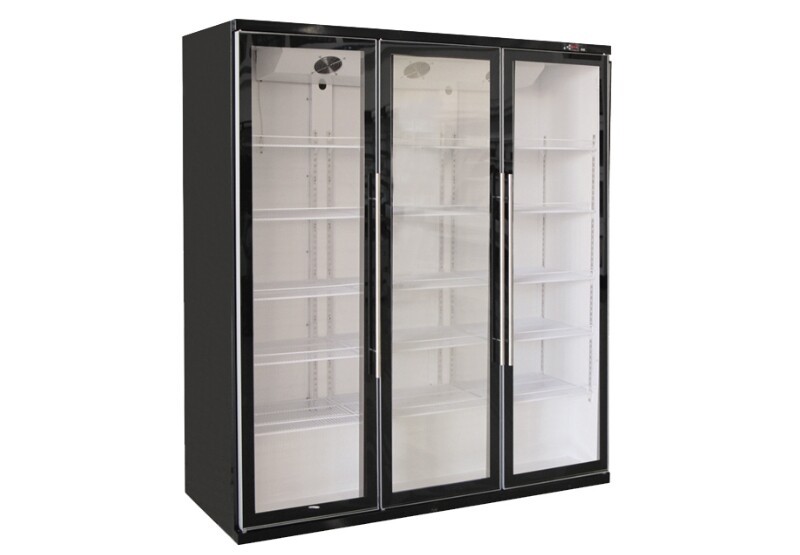 Glass door vertical refrigerator