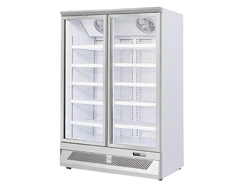 Glass door upright freezer