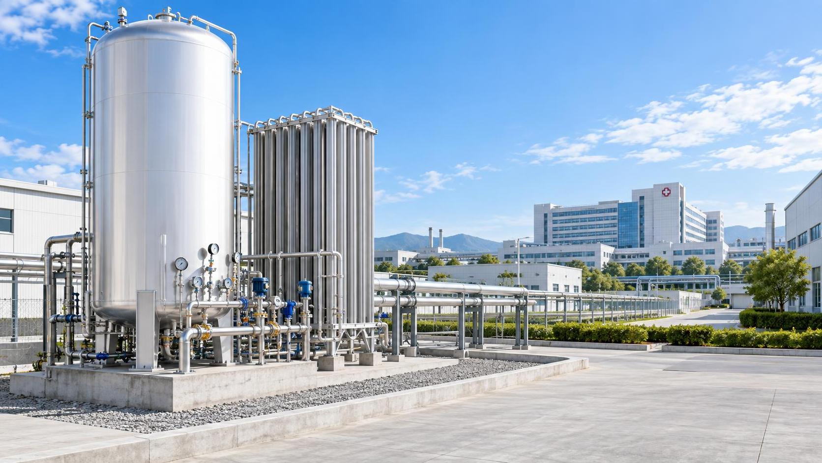 Planification de la capacité des réservoirs d’oxygène liquide pour les hôpitaux et les utilisateurs de gaz industriels