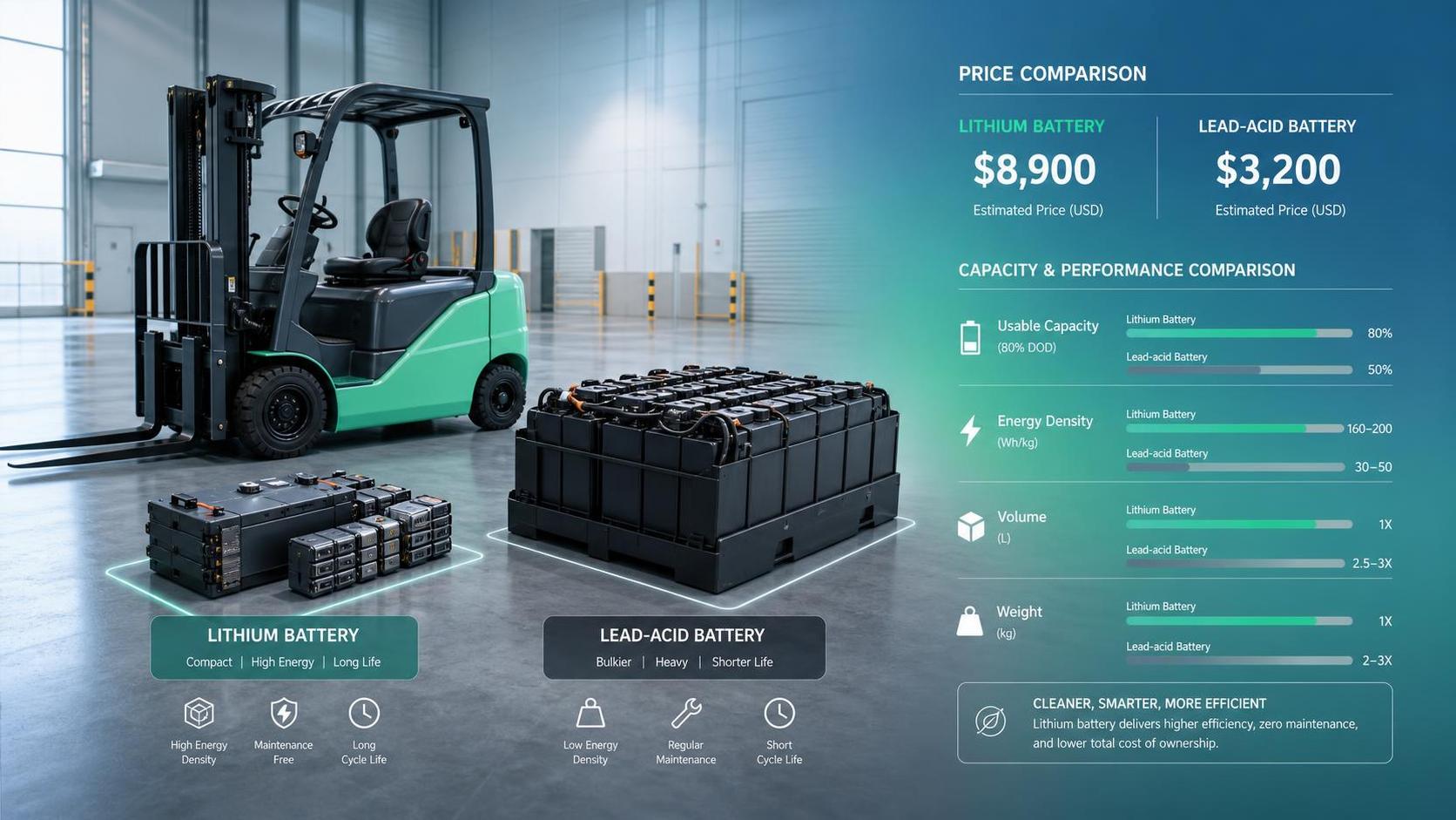 Guide des prix des batteries pour chariots élévateurs : comment la capacité et la technologie influencent votre budget