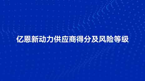 ENE 신에너지 공급업체 점수 및 위험 수준