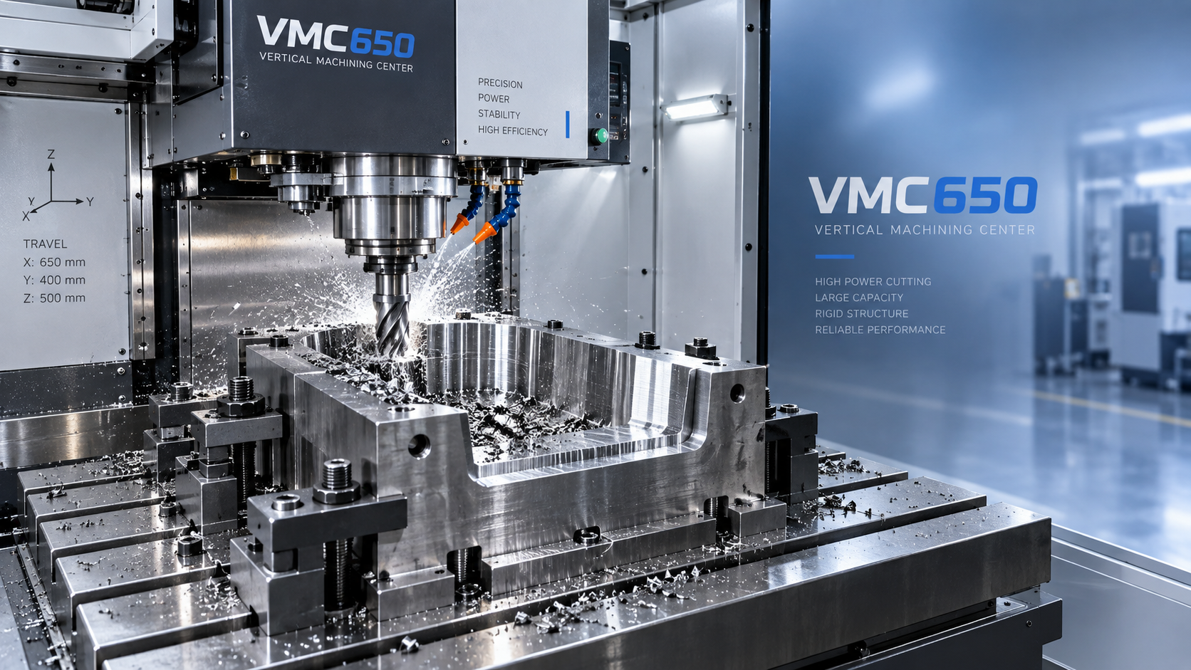 How VMC650 Travel, Table Load, and Spindle Power Shape Part Capability How VMC650 Travel, Table Load, and Spindle Power Shape Part Capability