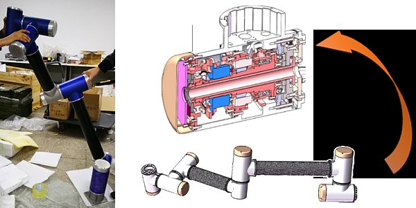 High-precision robotic arm joint featuring active compliance sensing