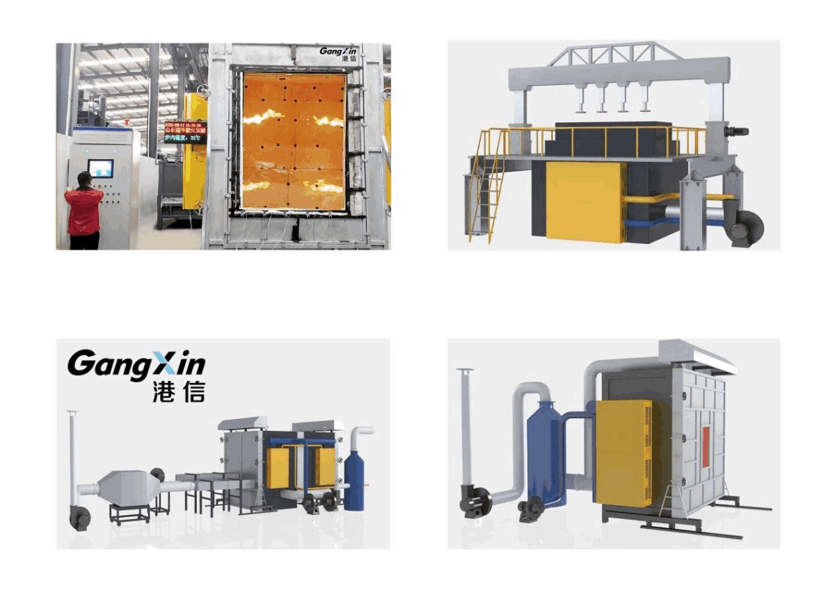 Fire-resistant glass Test oven