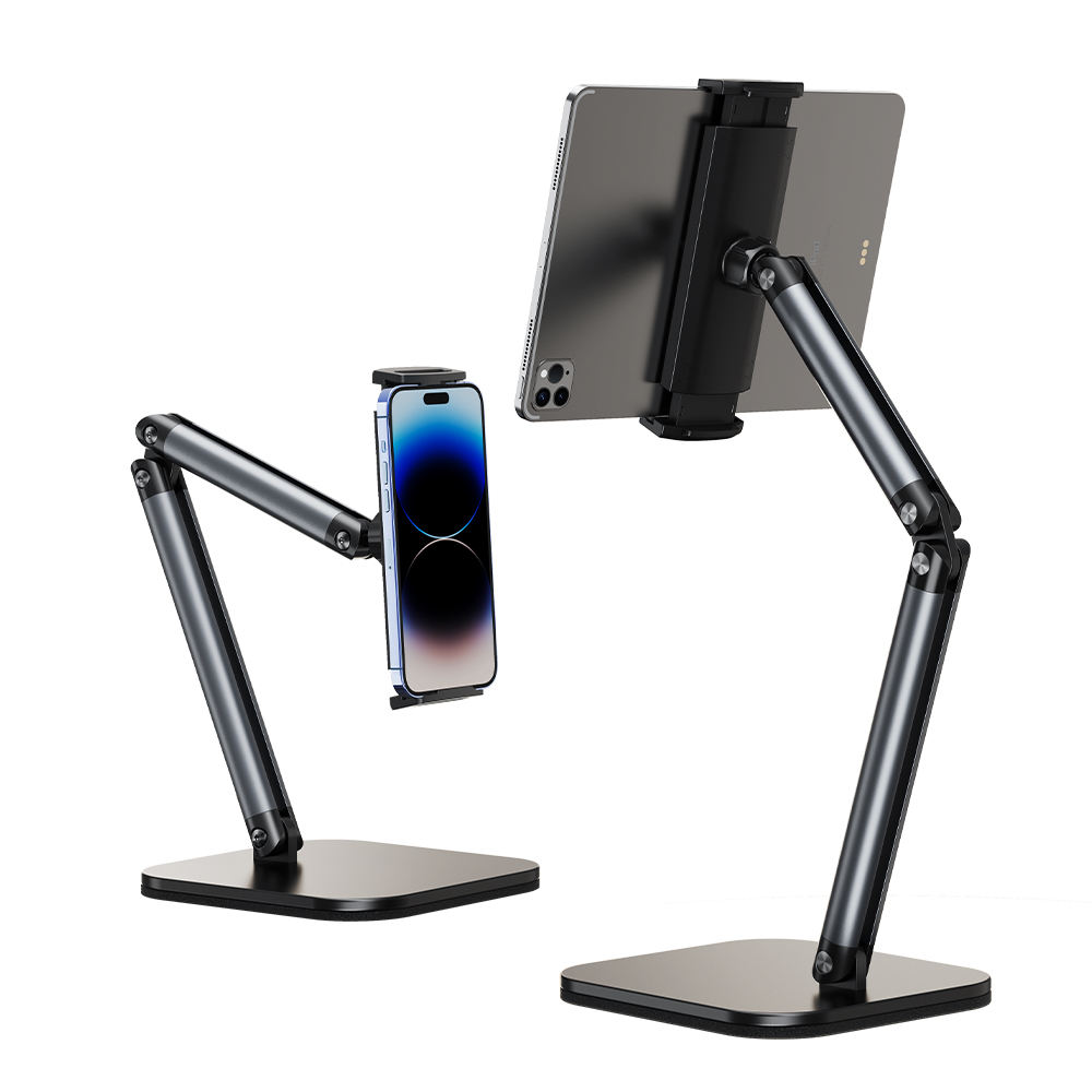 X69Pro aluminum alloy tablet computer real-time mobile phone holder, foldable and adjustable desktop tablet computer holder, suitable for Ipad and Iphone