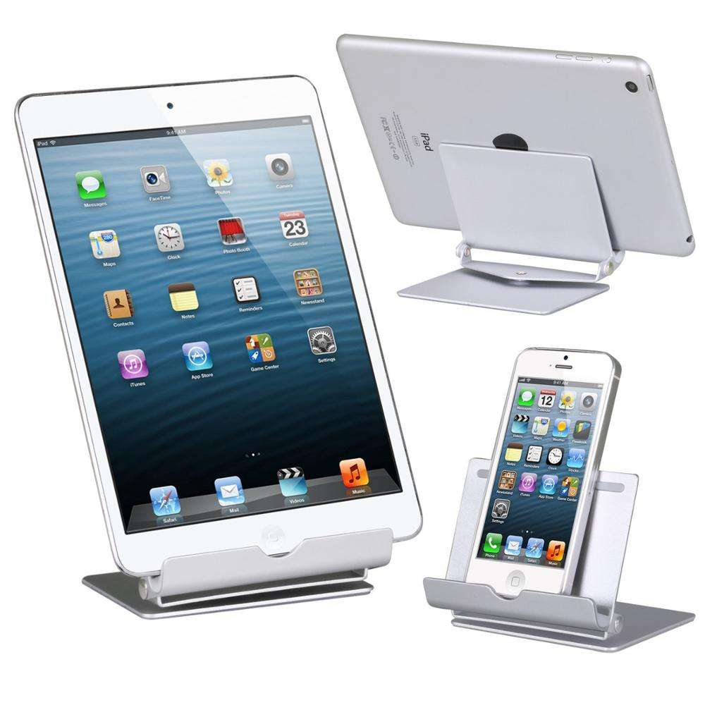 Universal Adjustable Folding Aluminum Android Tablet Holder for 13-Inch Tablets