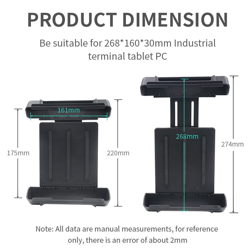 Industrial rugged tablet stand for iPad Samsung, suitable for cars and trucks, VESA Ram mounting tablet stand