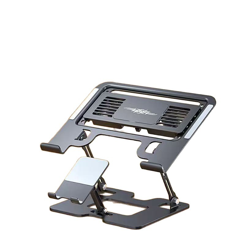 Laptop Cooler Stand with Semiconductor Cooling Base, 2-in-1 Silent Fan for Mobile and Desktop Computers