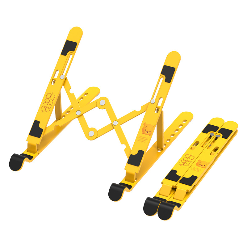 Strawberry Bear Laptop Stand, Height-Adjustable Desktop Riser, Portable Foldable Holder for Laptops and Tablets