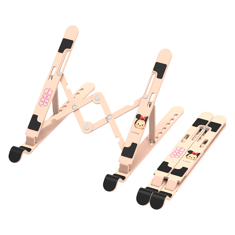 Strawberry Bear Laptop Stand, Height-Adjustable Desktop Riser, Portable Foldable Holder for Laptops and Tablets