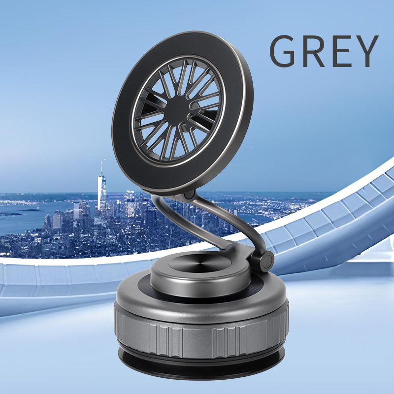 GOHOND Vacuum Magnetic Suction Cup Car Phone Holder 360° Rotating Navigation Bracket Foldable Windshield Phone Holder