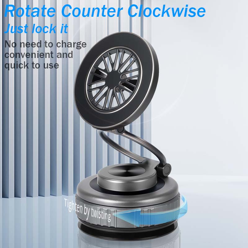 GOHOND Vacuum Magnetic Suction Cup Car Phone Holder 360° Rotating Navigation Bracket Foldable Windshield Phone Holder