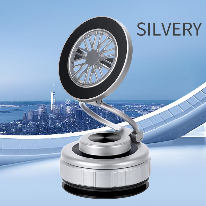 GOHOND Vacuum Magnetic Suction Cup Car Phone Holder 360° Rotating Navigation Bracket Foldable Windshield Phone Holder