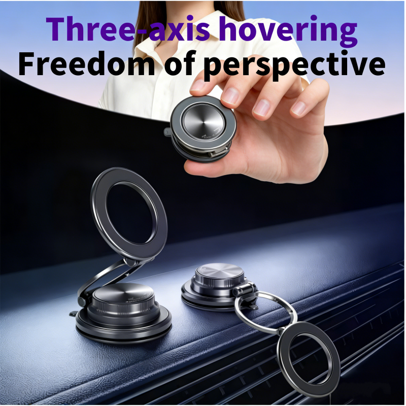 GOHOND Cellphone Holder Bracket Rack Stand Rotatable Strong Grip for Car Dashboard Space Saving Foldability