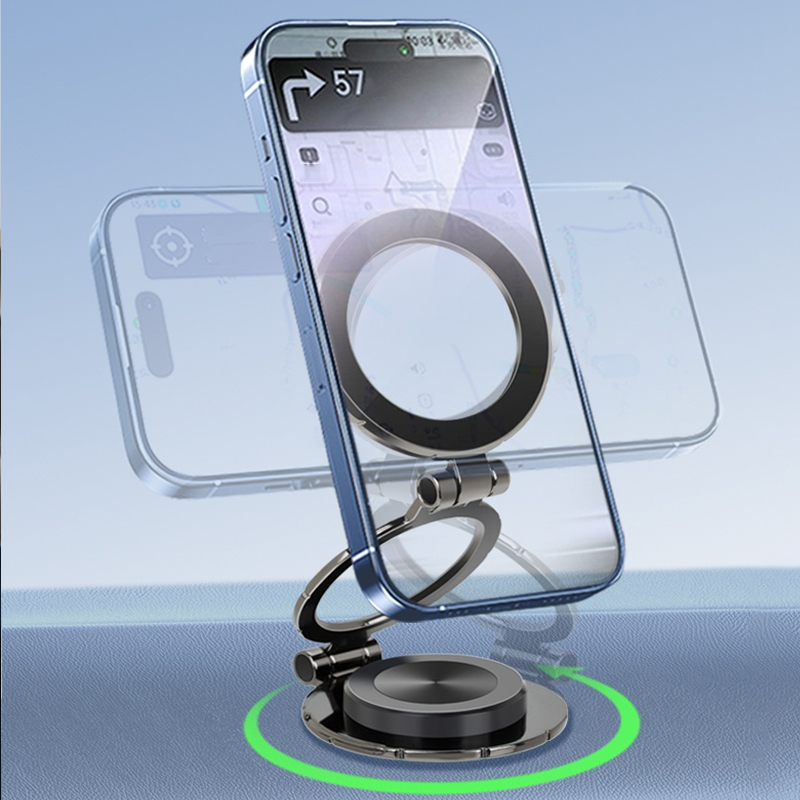 GOHOND Cellphone Holder Bracket Rack Stand Rotatable Strong Grip for Car Dashboard Space Saving Foldability