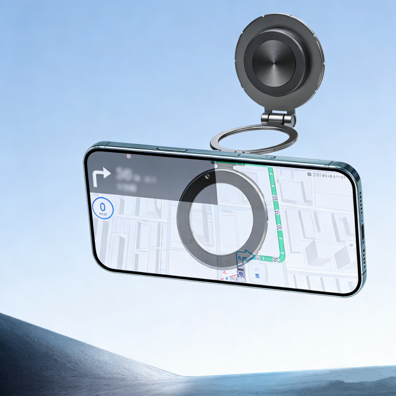 GOHOND Cellphone Holder Bracket Rack Stand Rotatable Strong Grip for Car Dashboard Space Saving Foldability