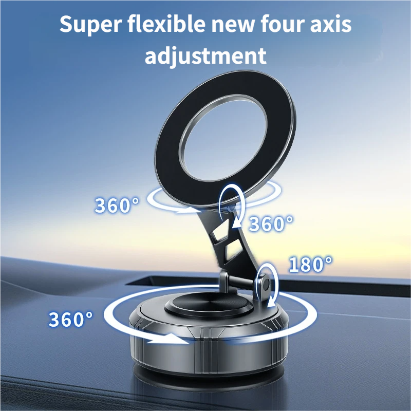 GOHOND Car Magnetic Phone Mount, Flexible & New Type, 4-Way Adjustable, Portable Phone Holder