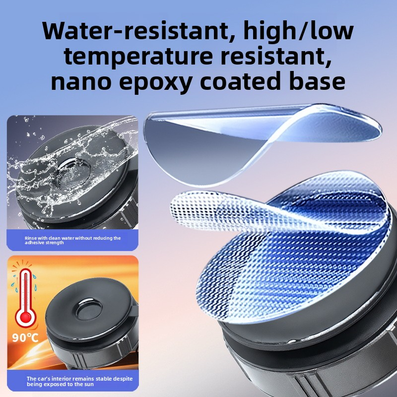 GOHOND Magnetic Car Phone Holder 360 degree Rotation Vacuum Adsorption Strong Suction Holder for Mobile Phone Car Bracket