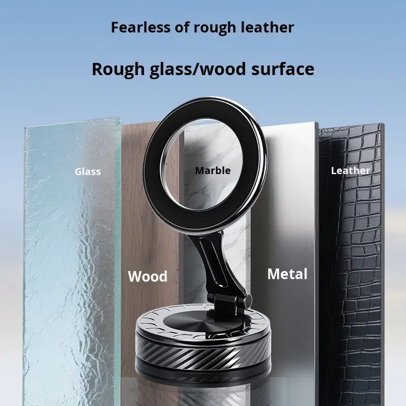 GOHOND Car Magnetic Phone Holder, Rotatable Foldable Multifunctional Vacuum Magnetic Car Navigation Phone Mount