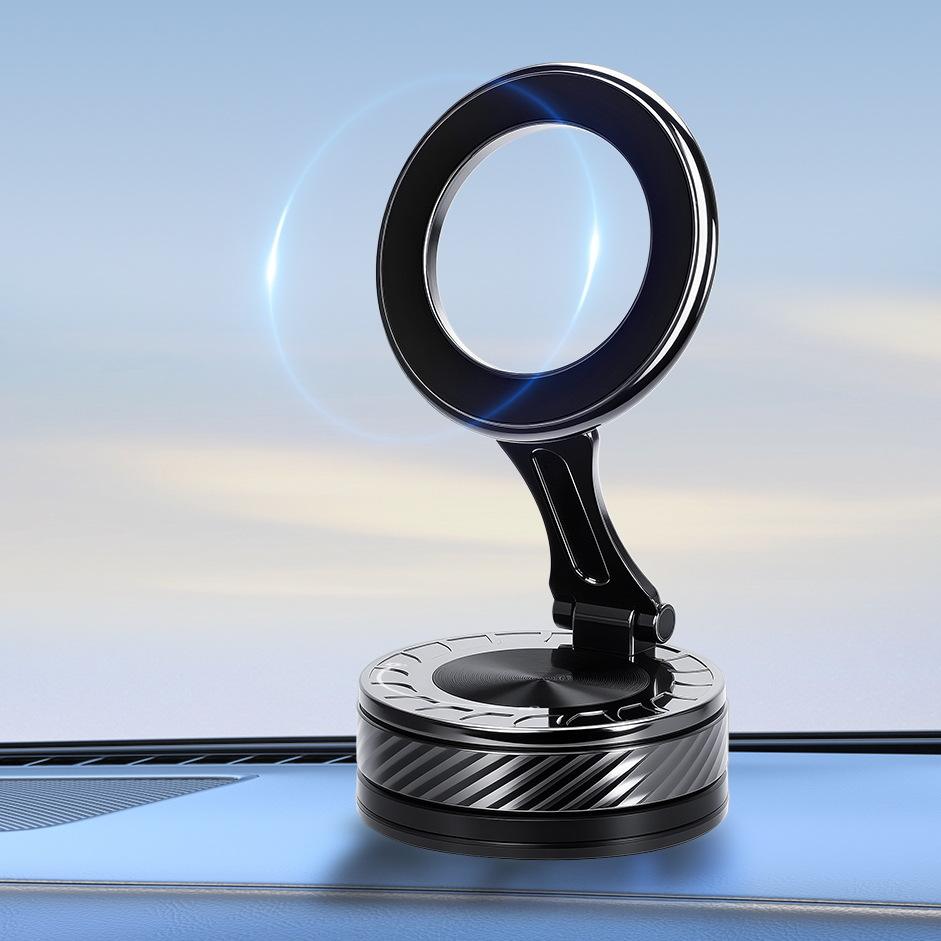 GOHOND Car Magnetic Phone Holder, Rotatable Foldable Multifunctional Vacuum Magnetic Car Navigation Phone Mount