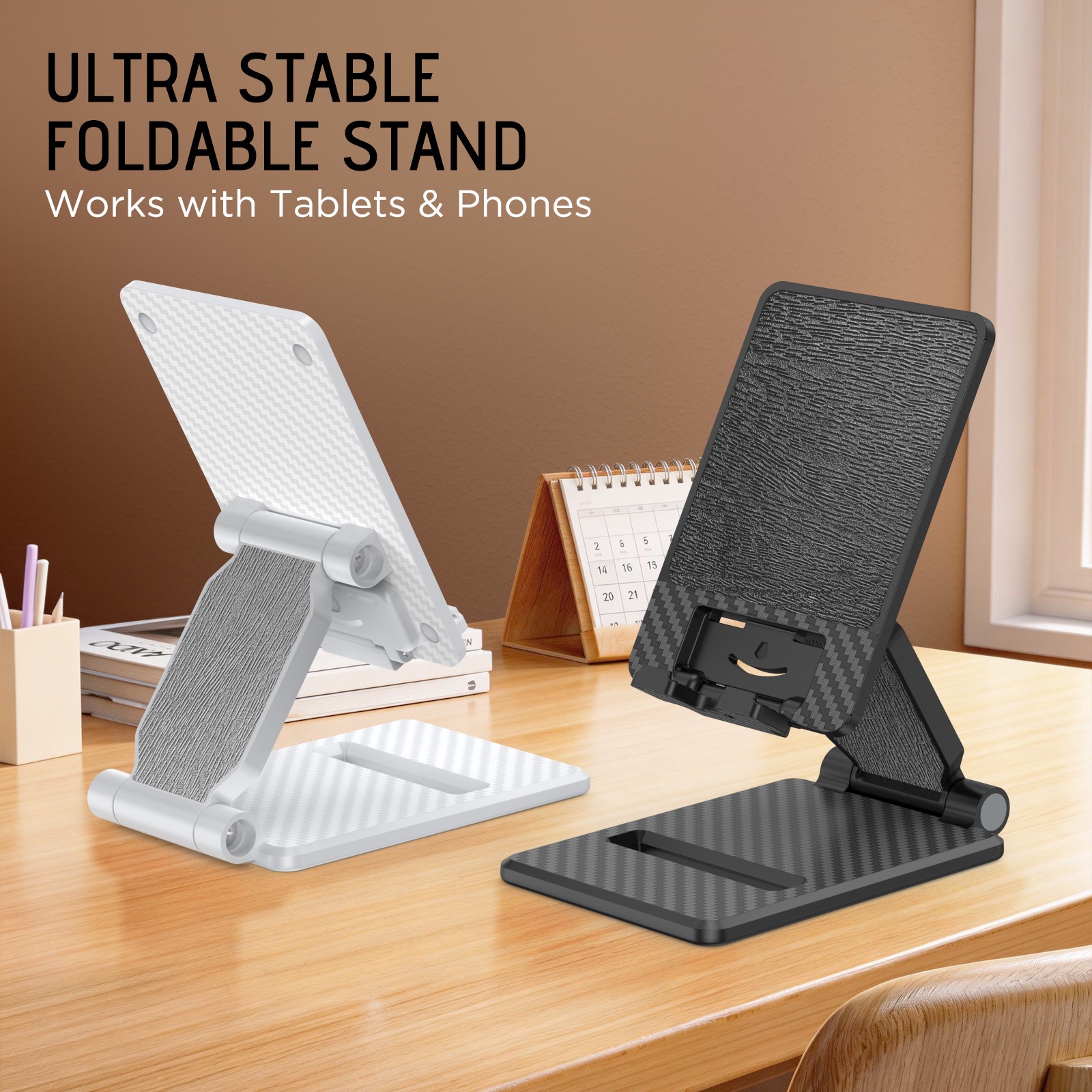 Stable Magnetic Tablet Stand | Foldable Adjustable Desk Holder for iPad, Samsung Tab & All 7-13