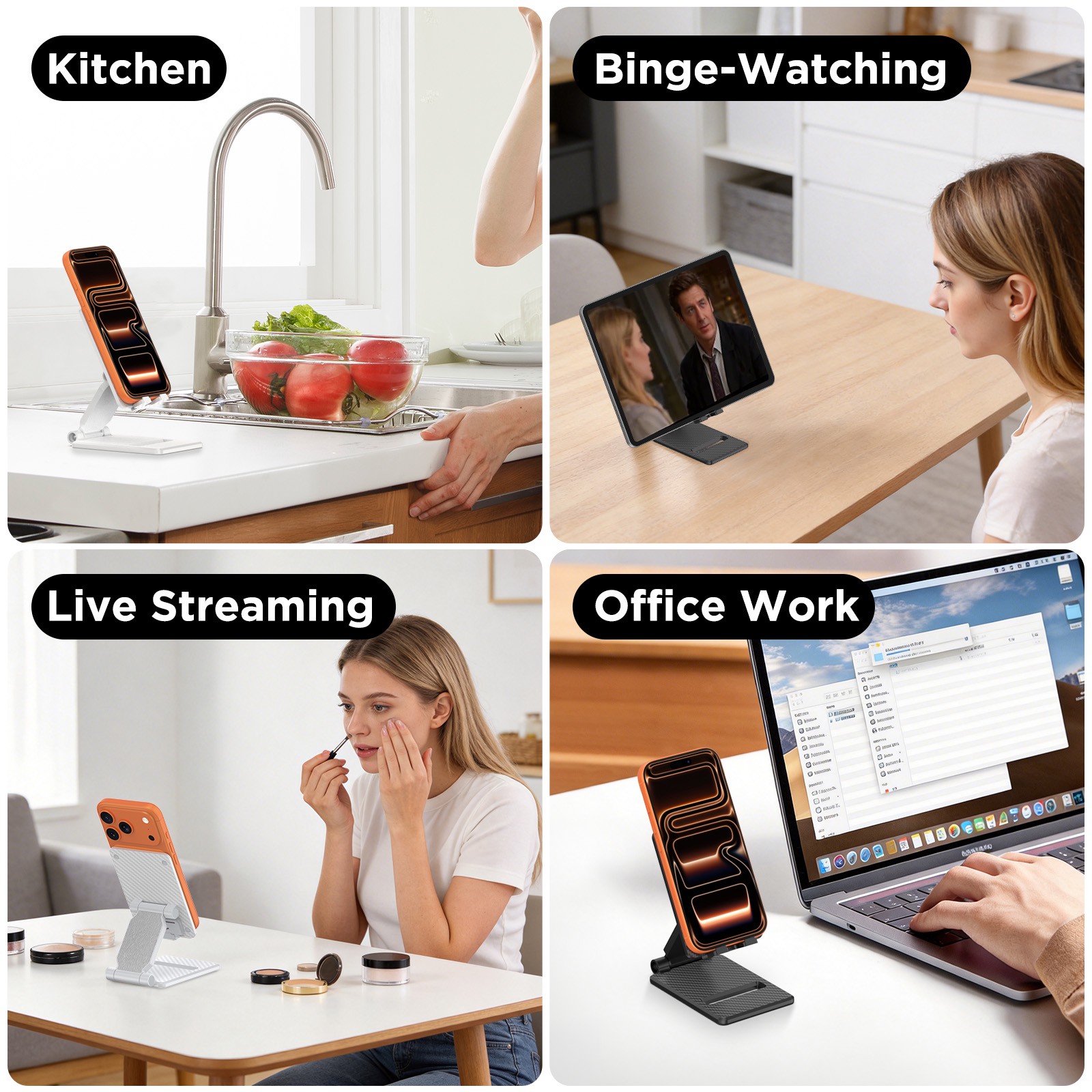Stable Magnetic Tablet Stand | Foldable Adjustable Desk Holder for iPad, Samsung Tab & All 7-13