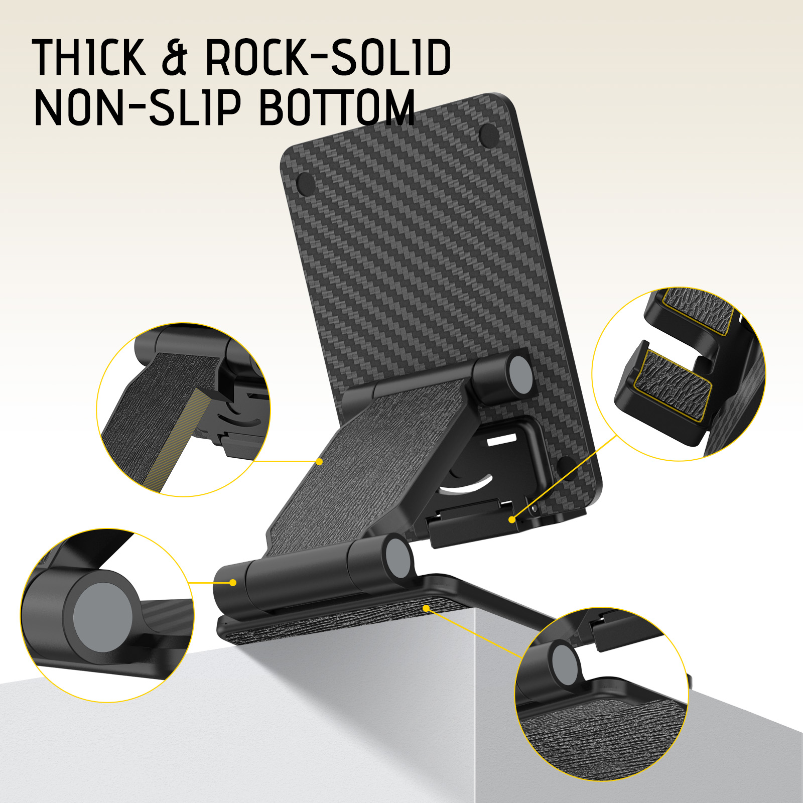 Stable Magnetic Tablet Stand | Foldable Adjustable Desk Holder for iPad, Samsung Tab & All 7-13