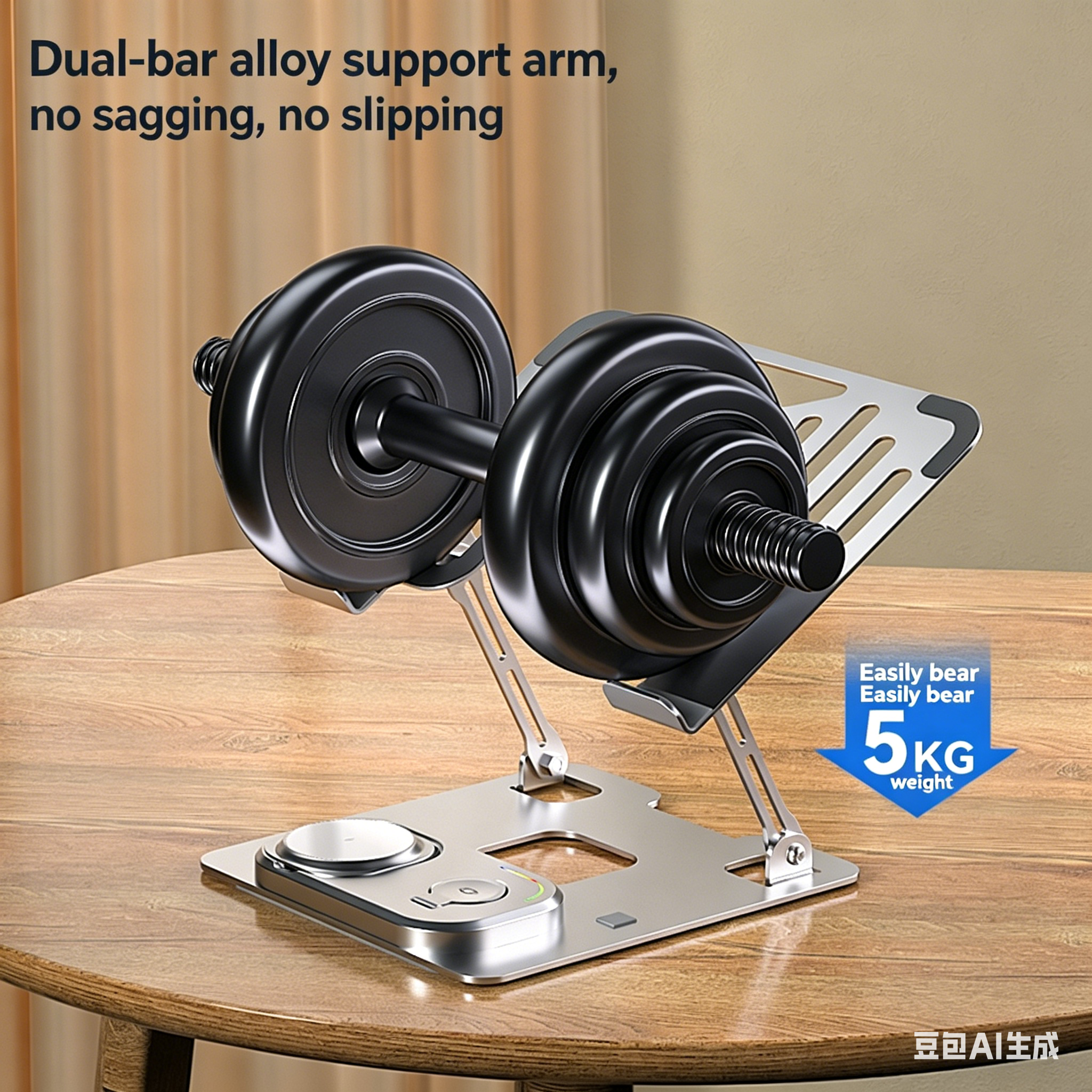 Wireless Charging Laptop Stand | Ergonomic Adjustable Riser with Multi-Device Charging Station