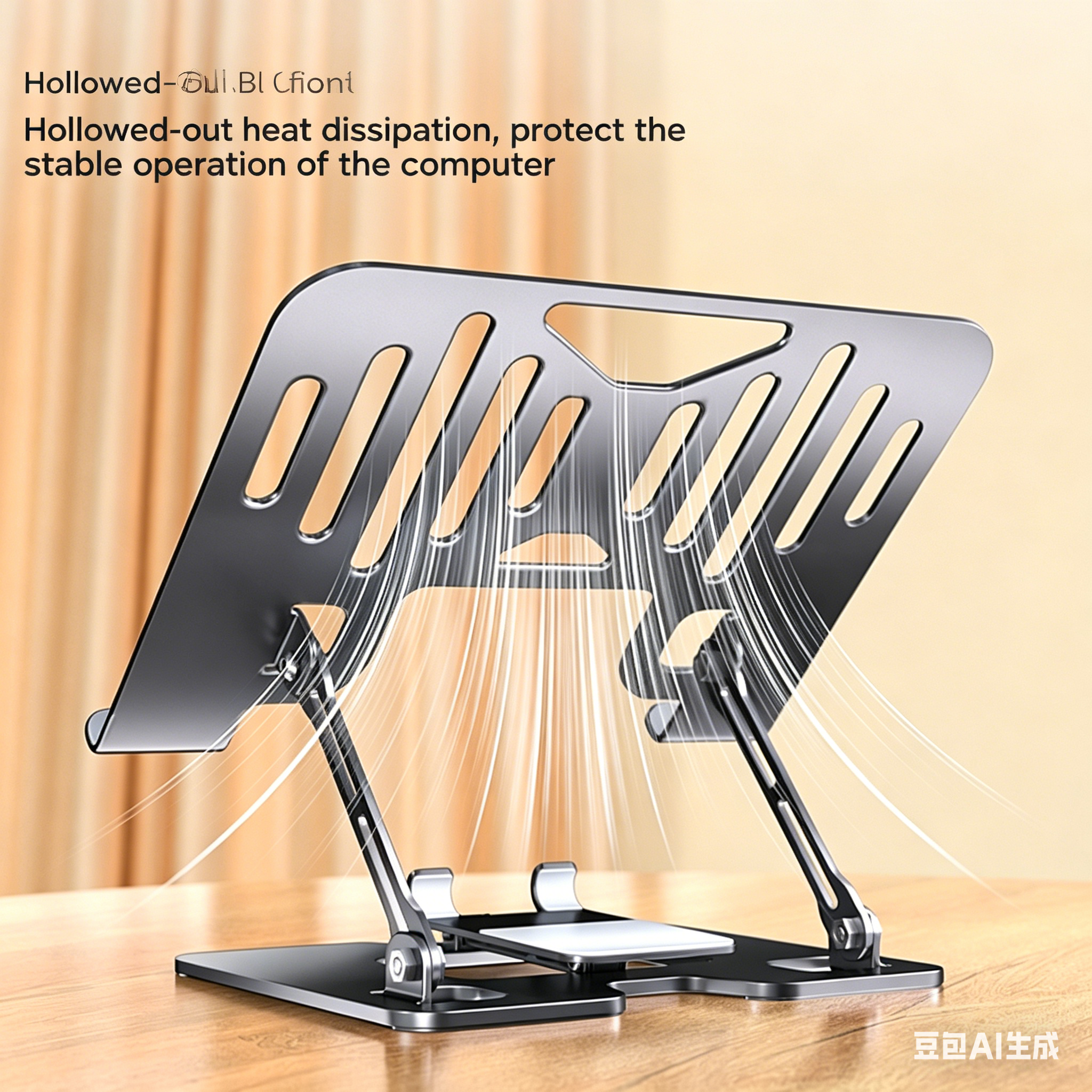 Ergonomic Adjustable Laptop Stand with Phone Holder | Durable Desktop Riser for Work & Office