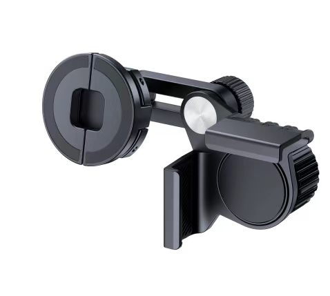 Sun Visor Clip Car Mount Adapter, Adjustable Dual-Arm 17mm Ball Socket Bracket For Phone Holder & Gimbal Stabilizer