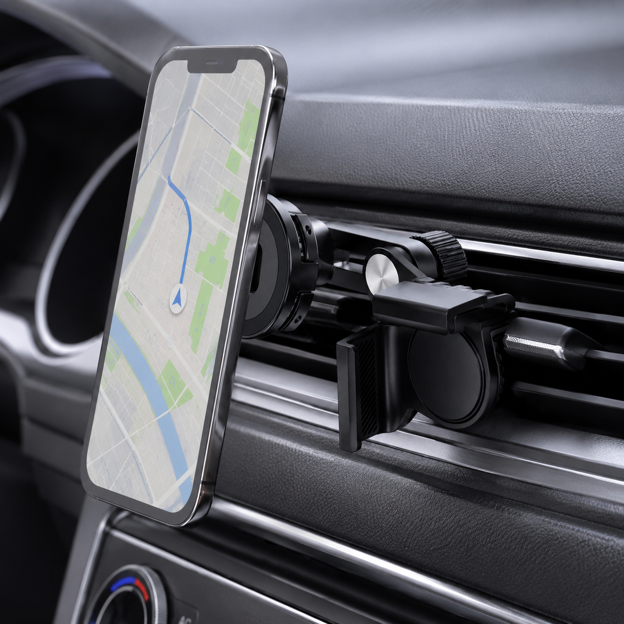 Sun Visor Clip Car Mount Adapter, Adjustable Dual-Arm 17mm Ball Socket Bracket For Phone Holder & Gimbal Stabilizer
