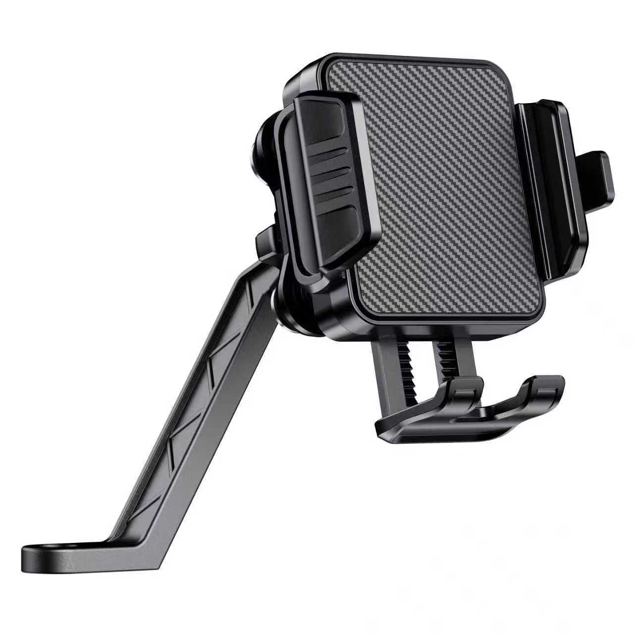 Rearview Mirror Base Motorcycle Phone Mount, Extended Arm Scooter & E-Bike GPS Holder