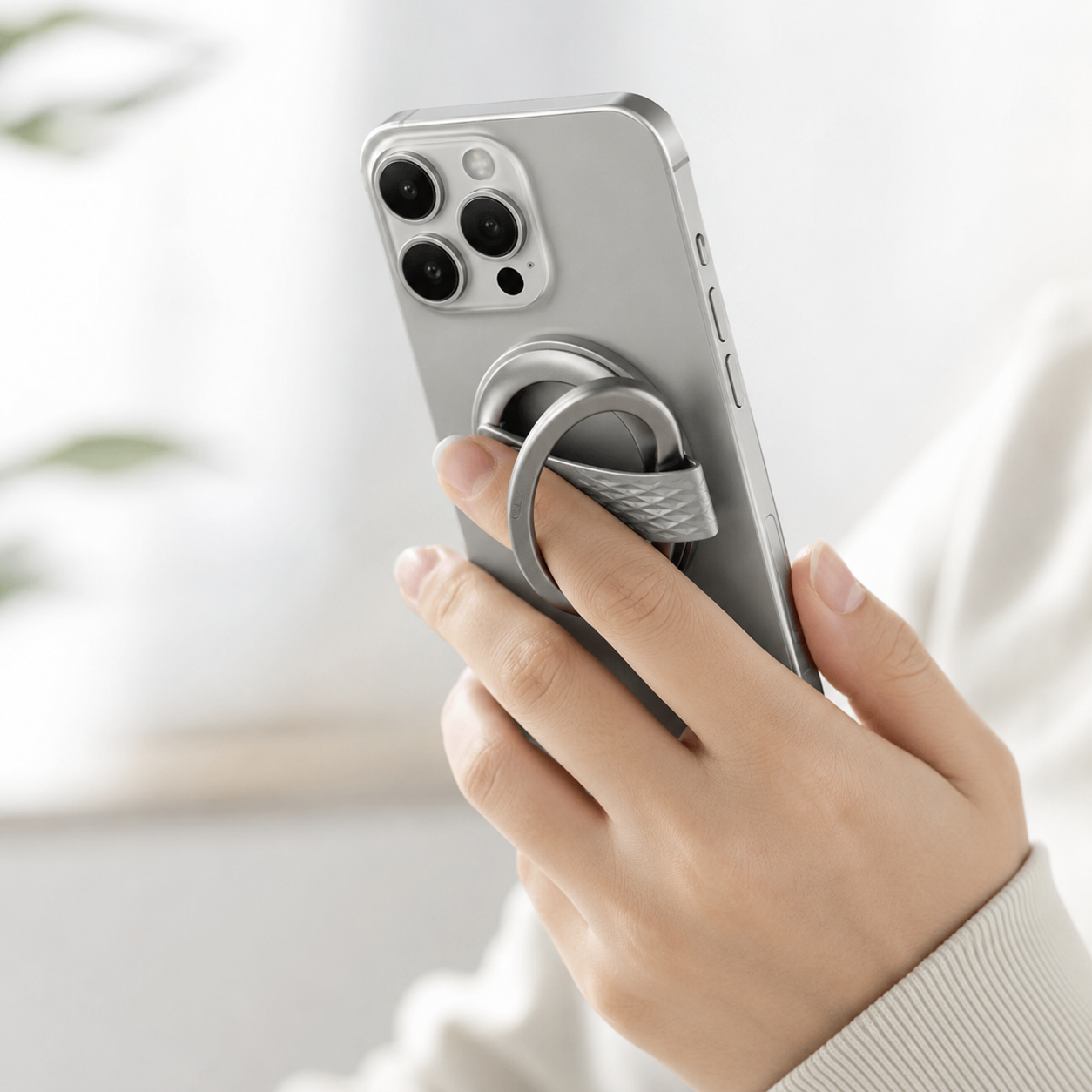MagSafe Magnetic Phone Ring Holder, 2-in-1 Finger Grip & Stand