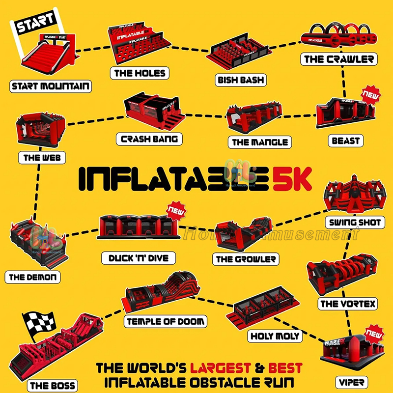 Inflatable Long Obsctale Course