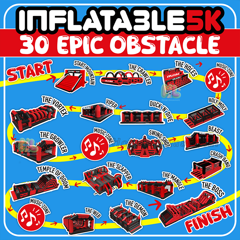 Inflatable Long Obsctale Course