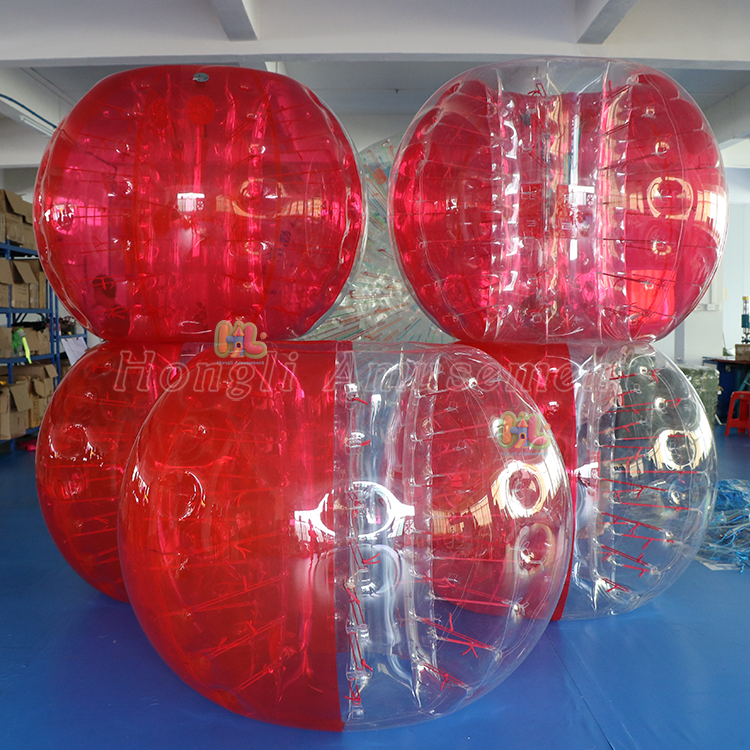 inflatable half color bubble soccer ball