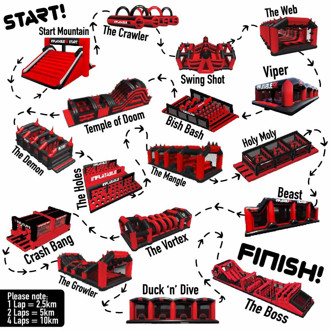 Inflatable 5K Race Obstacle Course