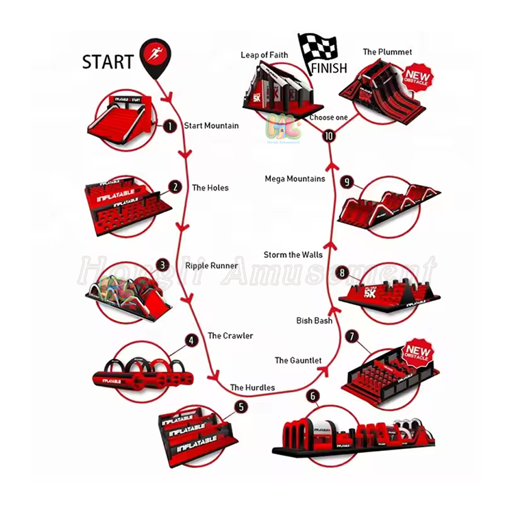 Inflatable 5K Race Obstacle Course